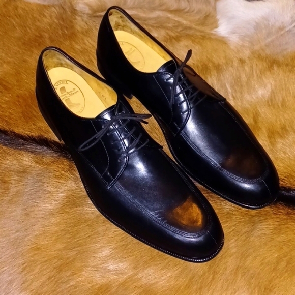 E. VOGEL Custom Black Leather Premium Dress Shoes, 14 - Picture 1 of 7